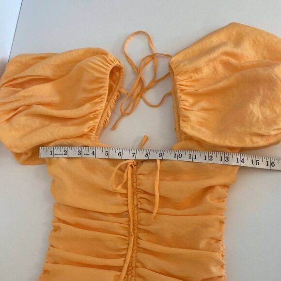Guess Creamsicle Kiki Mini Ruched Dress Size 0 - Picture 12 of 14